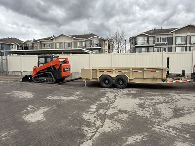 One Rental. Full Jobsite Cleanup – Kubota SVL75-3 CTL Track Loader + Dump Trailer Combo