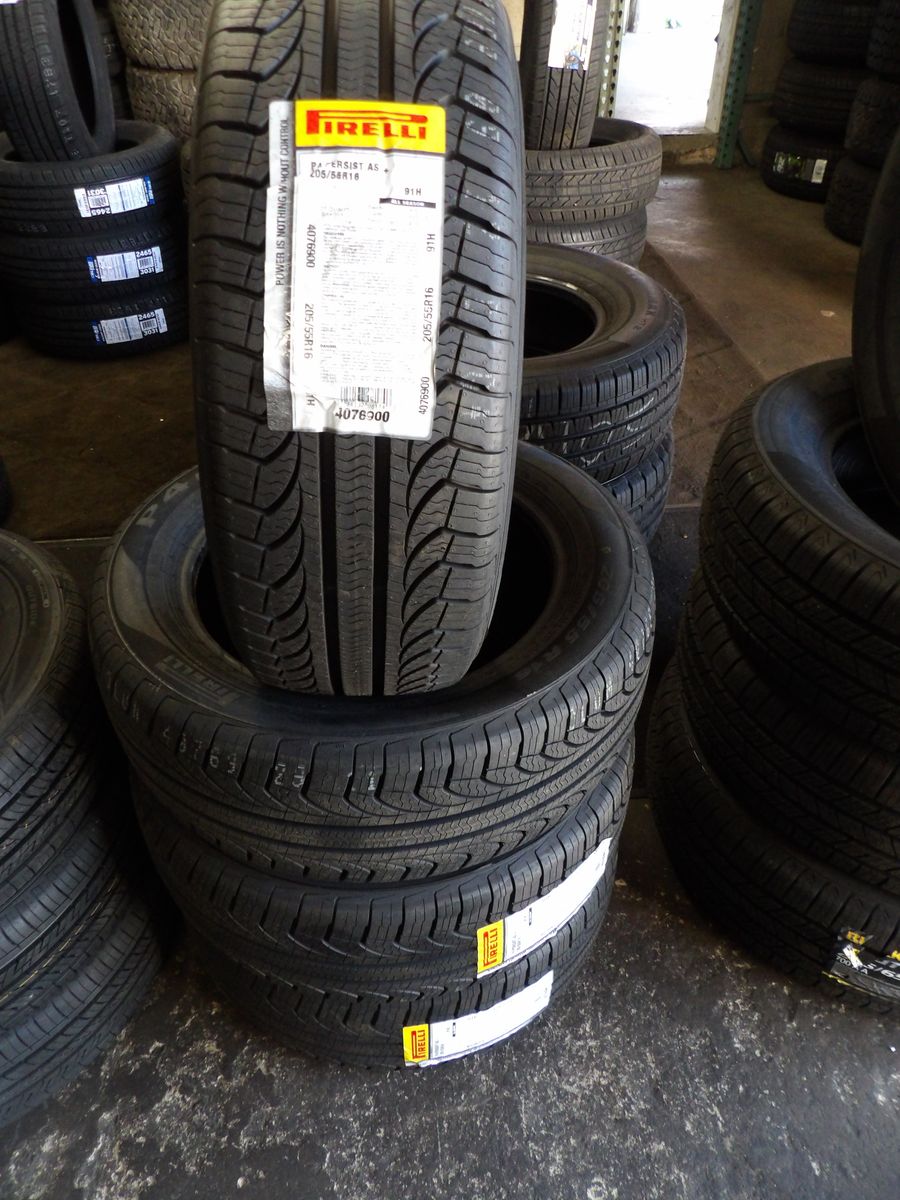 205/55R16 PIRELLI P4 RESIST AS + SET OF UBRAND NEW TIRES