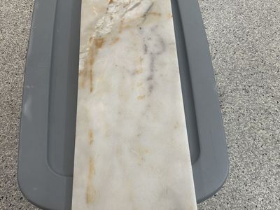 Natural White Marble Board with Gold Veining | Multi-use Serving/Cutting Board