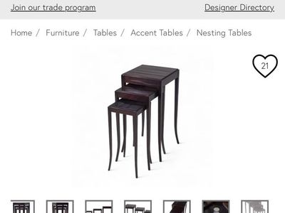 Barbara Barry for Baker Mahogany Nesting Tables