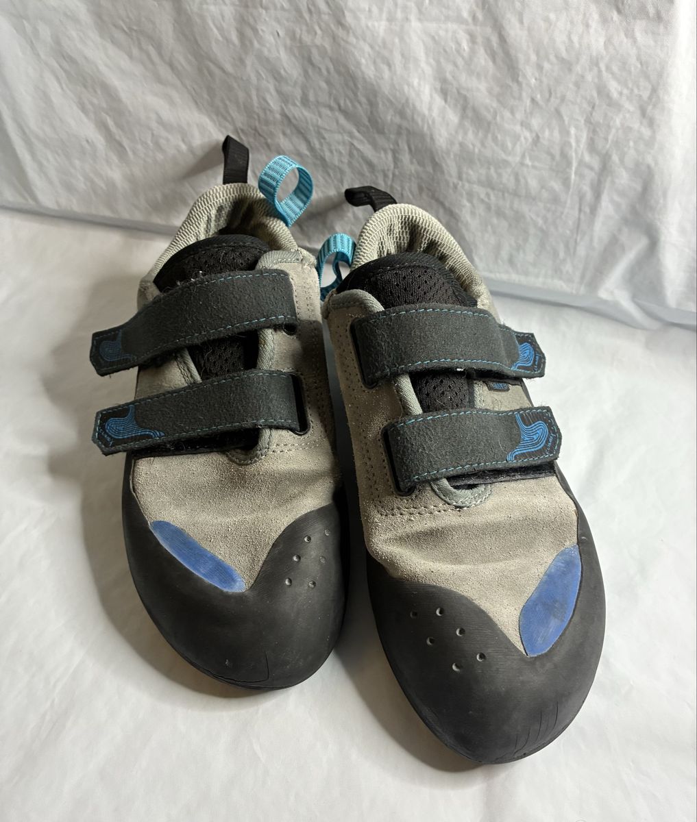 Climb X Rock Climbing Shoes X-Factor Gray/Black/Blue – Men’s 8.5 / 41.5