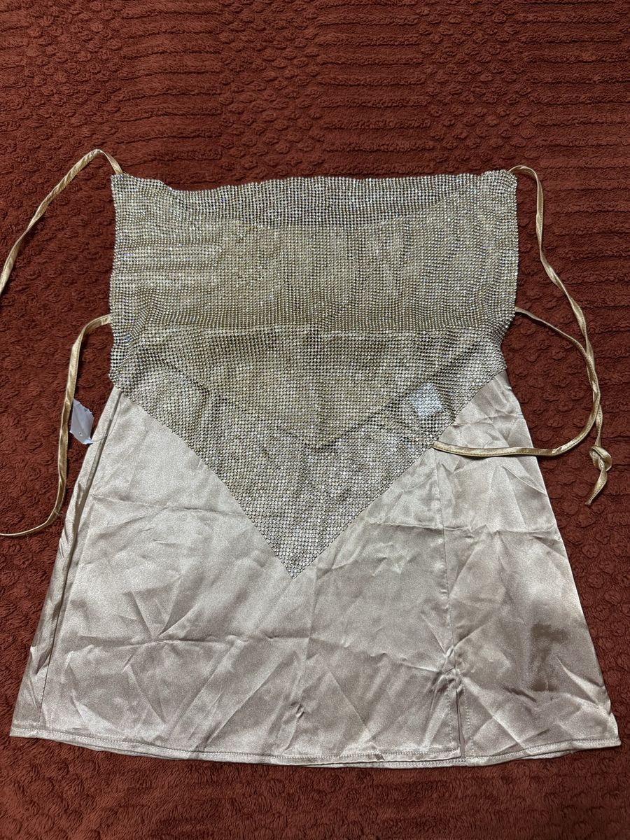 Rhonestone Halter Top Gold