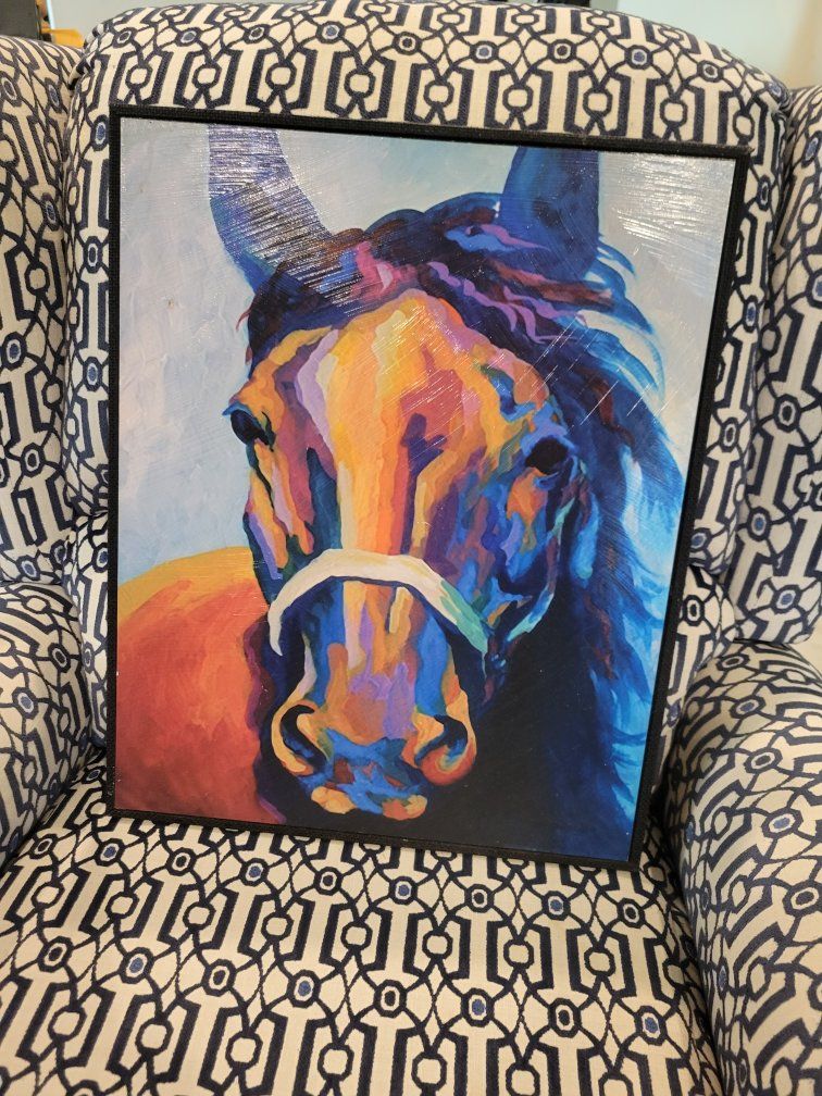 Colorful Abstract Horse Painting Wall Art
