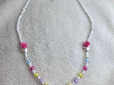 Handmade Beaded Necklace & Bracelet Sets, Mixed Charms, Colorful Accents