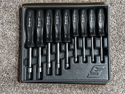 Snap-on NDDM900A 9 pc Metric Hard Grip Nut Driver Set (5–13 mm) - 6 Point