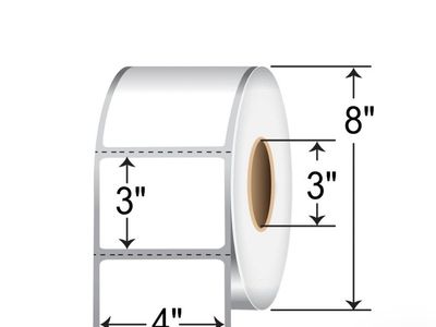 New 4in X 3in Thermal Label Freezer Grade