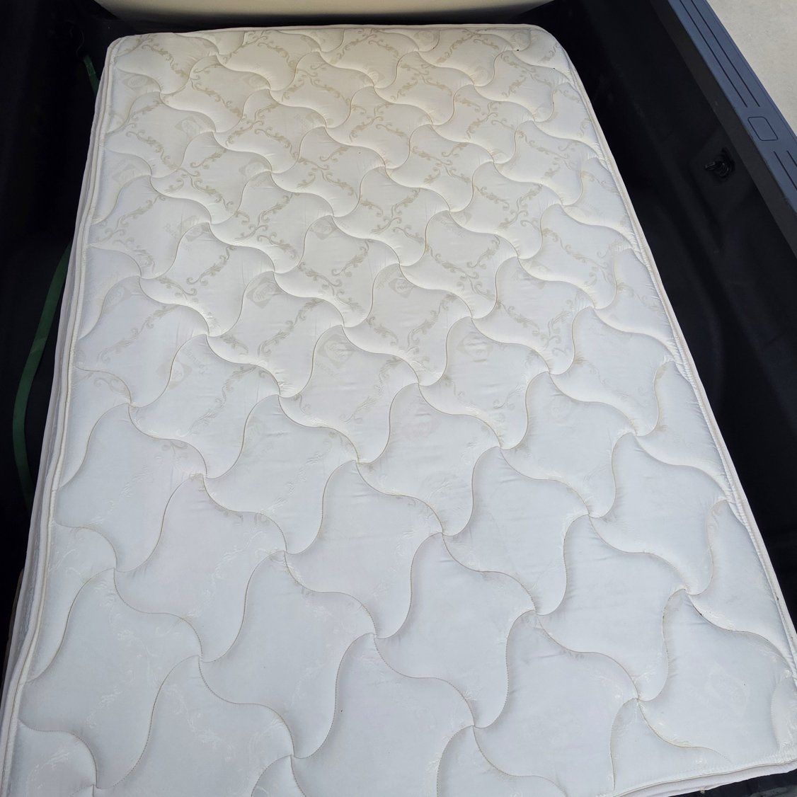 Full mattress,  box spring w/ bed frame