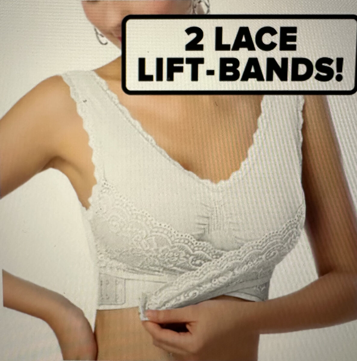 2 BRAND NEW, KENDALLY Crissscross Lift Bras (White)