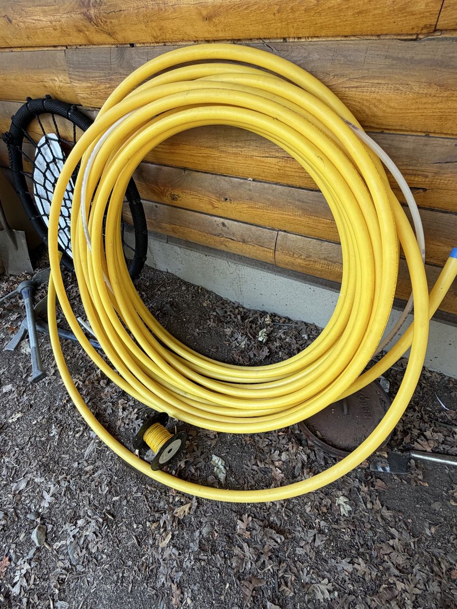 Underground poly pipe for gas + tracer wire