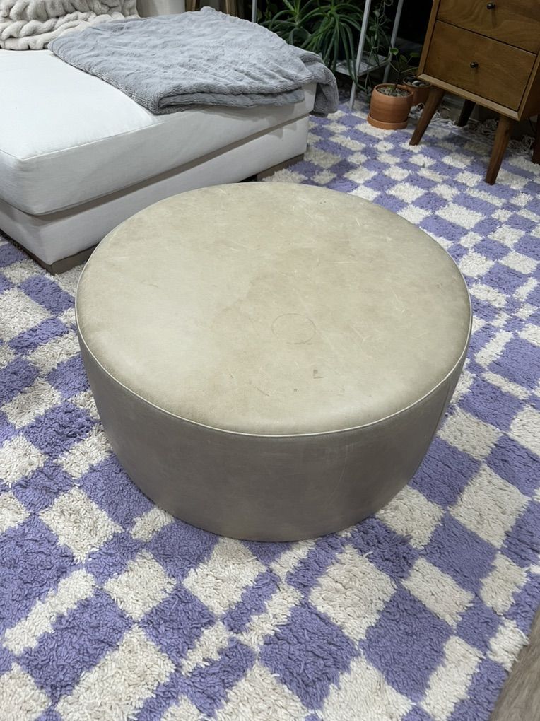 Leather Ottoman
