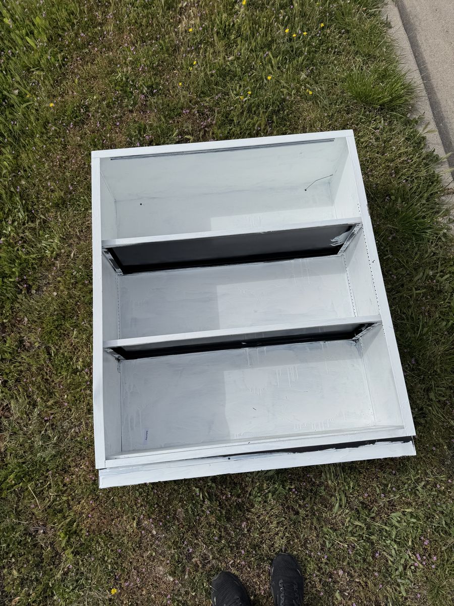 Free white metal shelf you Haul it away
