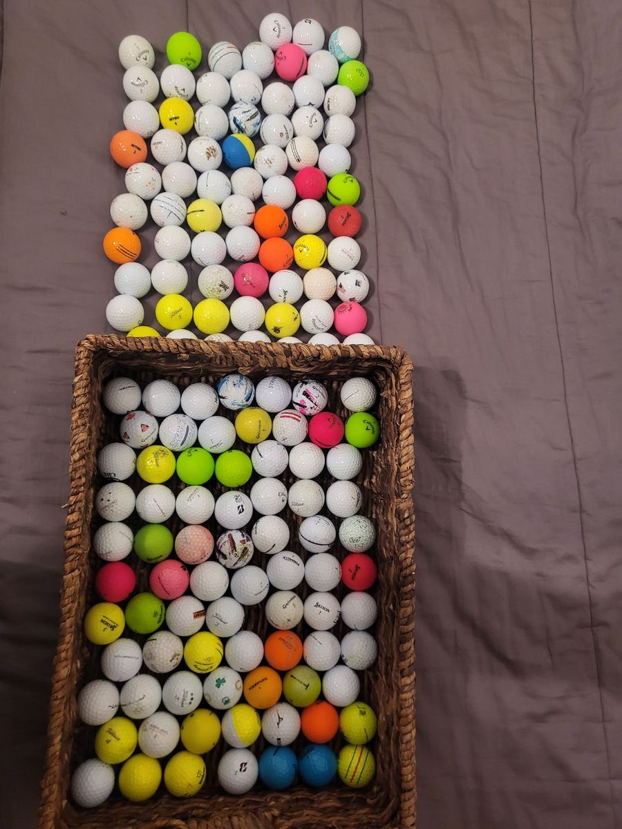 150 Used Golf Balls - Mixed Brands & Colors for Practice or Play