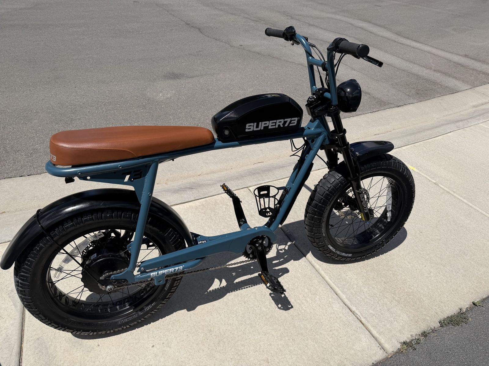 SUPER73 S2 Electric Bike - Blue/Brown, Fat Tires, Integrated Battery, E-Bike