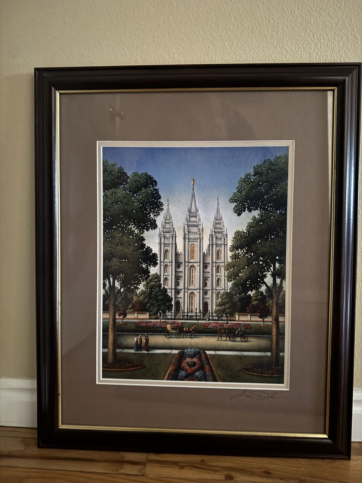 Eric Dowdle – Salt Lake Temple – Signed Framed Art Print (11x14)