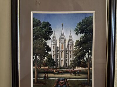 Eric Dowdle – Salt Lake Temple – Signed Framed Art Print (11x14)