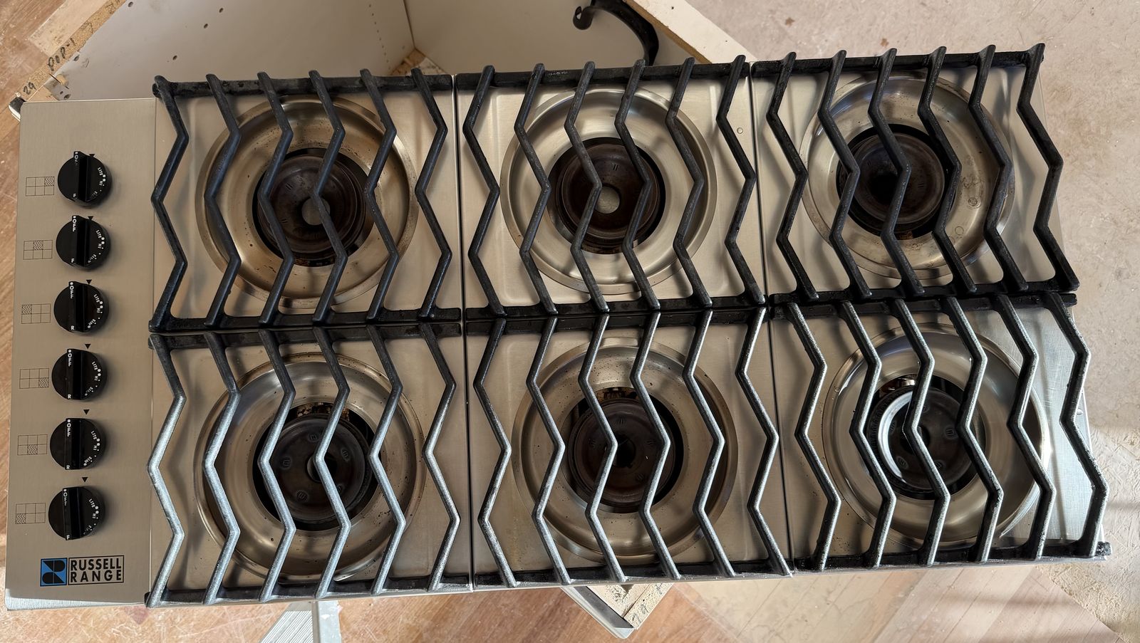 Rare 42" Russell Range Pro Gas Cooktop – Fits 40.5" Cutout – 6 Burner
