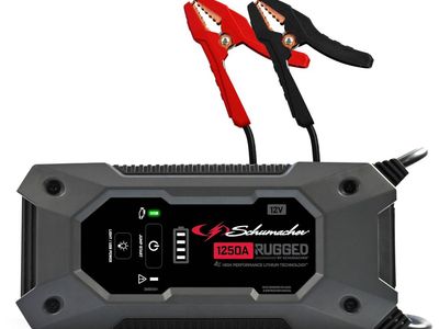 Schumacher RUGGED SL1596 1250A 12V 3-in-1 Lithium Jump Starter with Work Light & USB Charger
