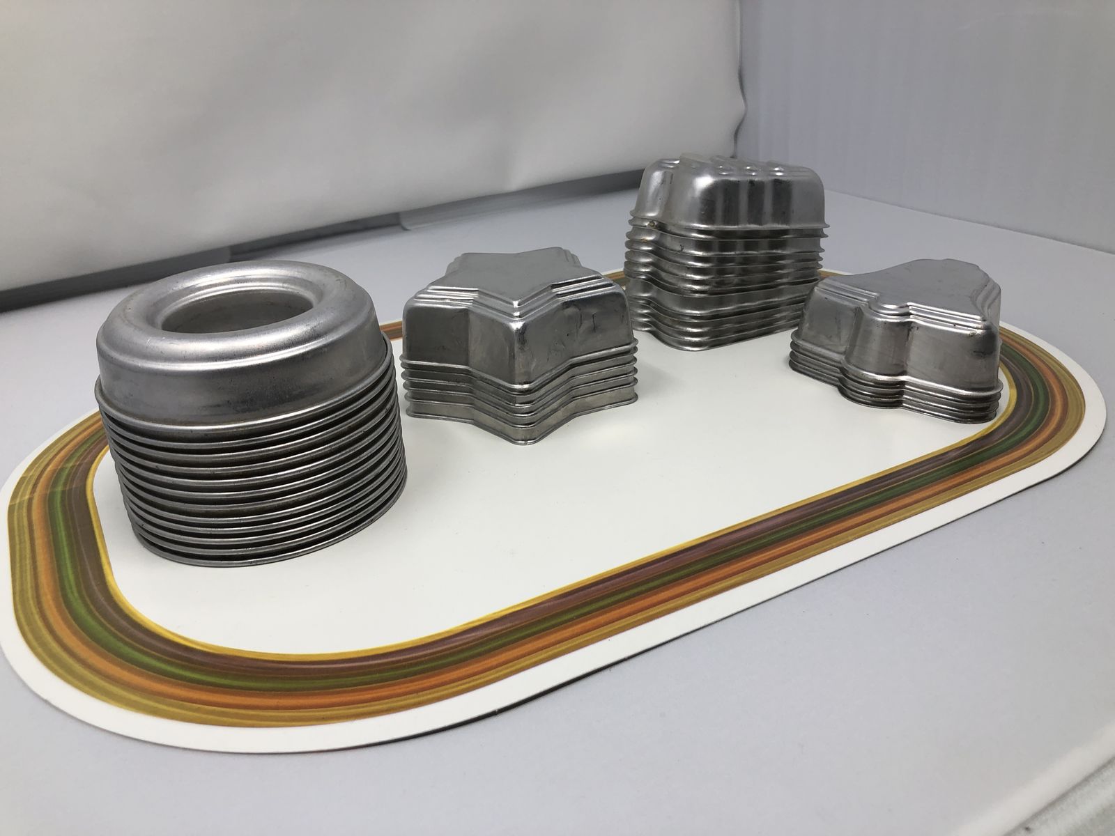 Vintage Aluminum Mini Food Molds - Set of 34 (4 Different Shapes)