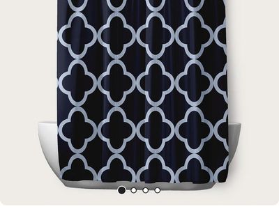 Navy Shower Curtain 72x72 Brand New