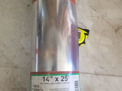 Unbranded 14" x 25' Hot Dipped Galvanized Flashing for Roofing & Construction