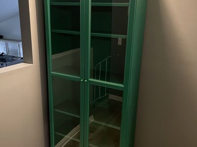 IKEA BILLY Green Glass Door Bookcase Cabinet – Limited Edition