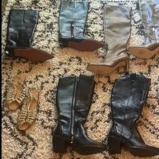 Size 8 New Boots- 3 pair (sandals not included)