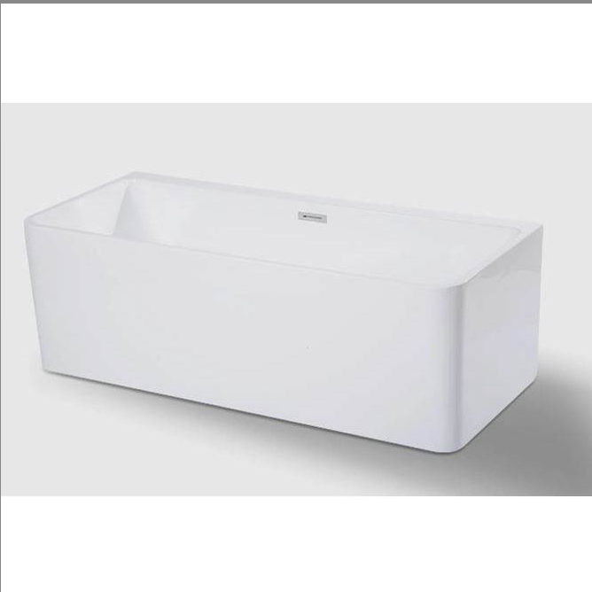 2 available - Chariot Oasis Dawn 67" Freestanding Soaking Tub – Acrylic, Modern Oval Design, White