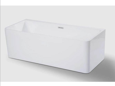 2 available - Chariot Oasis Dawn 67" Freestanding Soaking Tub – Acrylic, Modern Oval Design, White