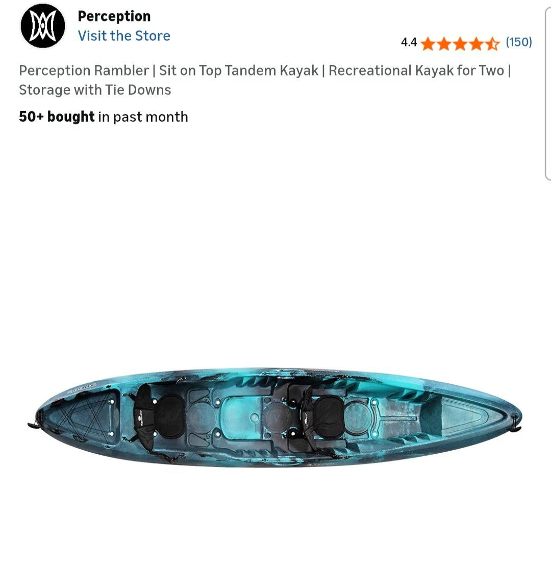Perception double seated kayak
