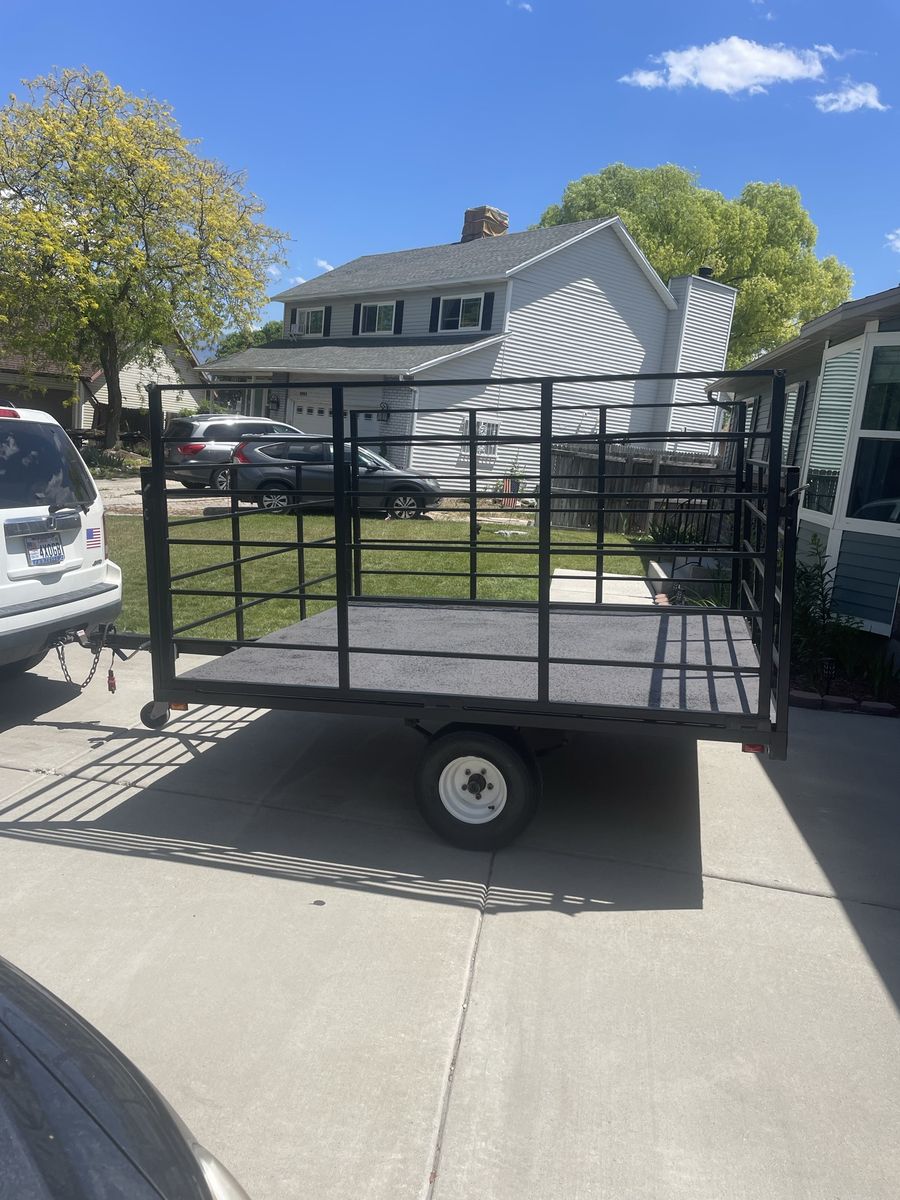Utility Trailer, Black with Tall Sides, Good Condition ATV SXS