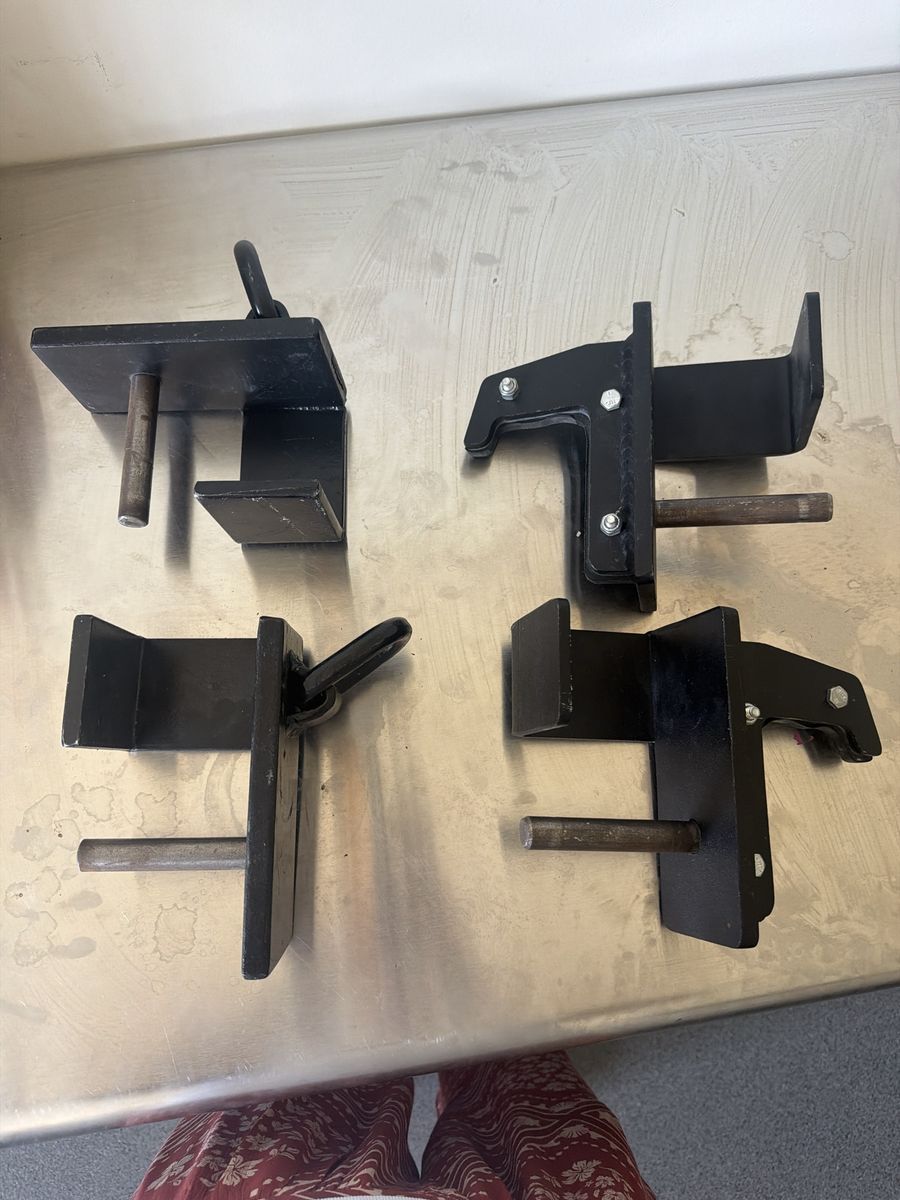 CrossFit- Black Heavy Duty CrossFit rig attachments- 4 Piece Steel Brackets