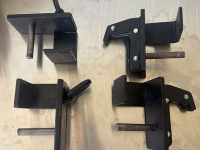 CrossFit- Black Heavy Duty CrossFit rig attachments- 4 Piece Steel Brackets