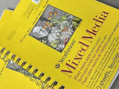 Strathmore 300 Series Mixed Media Paper Pad, Side Wire Bound, 5.5x8.5 inches, 40 Sheets (117lb/190g) - Artist Paper for Adults