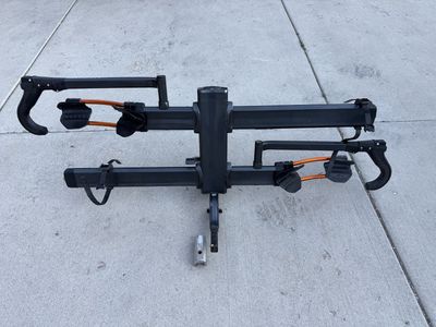 Kuat NV 2.0 2-Bike Hitch Rack - Black Orange 1-1/4” hitch with 2” adapter