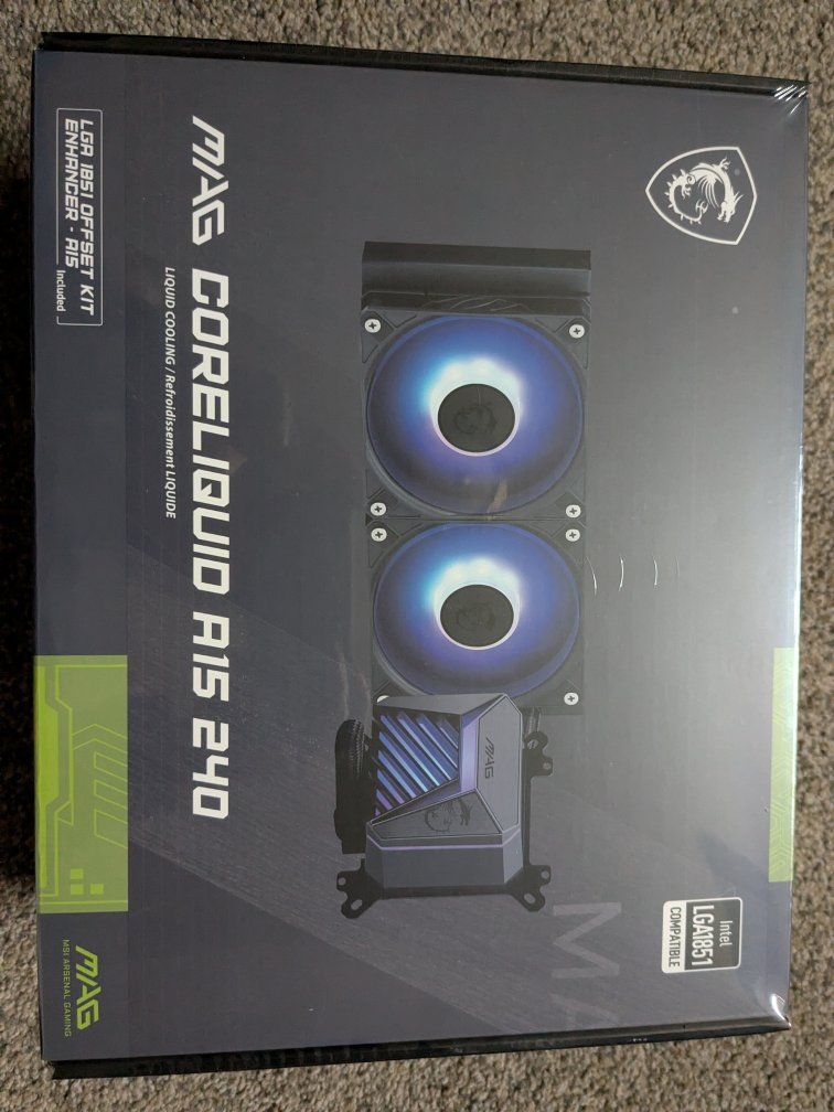 Brand New MSI MAG 240mm AIO Liquid Cooler