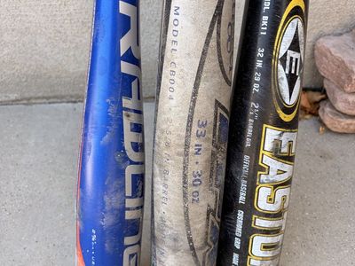 Lot of 3 Youth and Adult Baseball Bats - Rawlings, Louisville Slugger, Easton