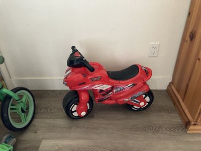 Red Kids' Ride-On Motorcycle Toy - Toddler Push Bike