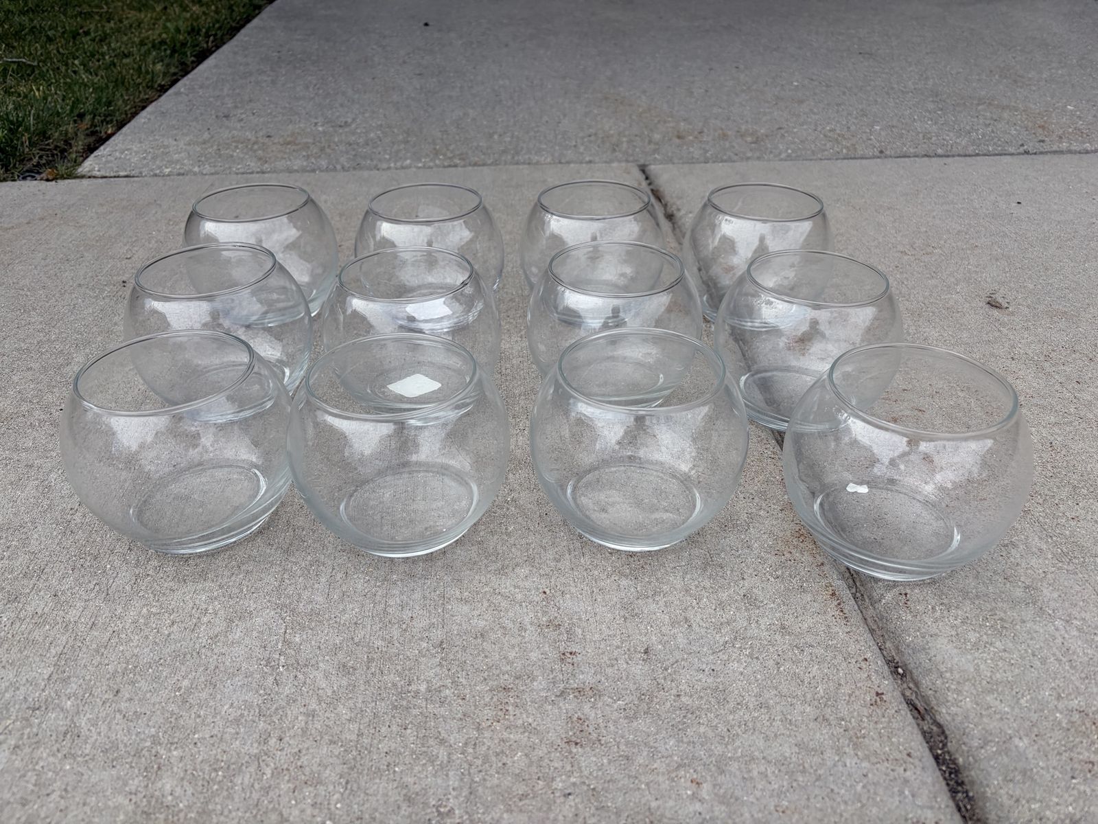 Bubble Fishbowl Style Vases Set of 12