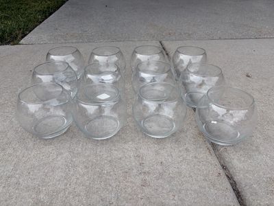 Bubble Fishbowl Style Vases Set of 12