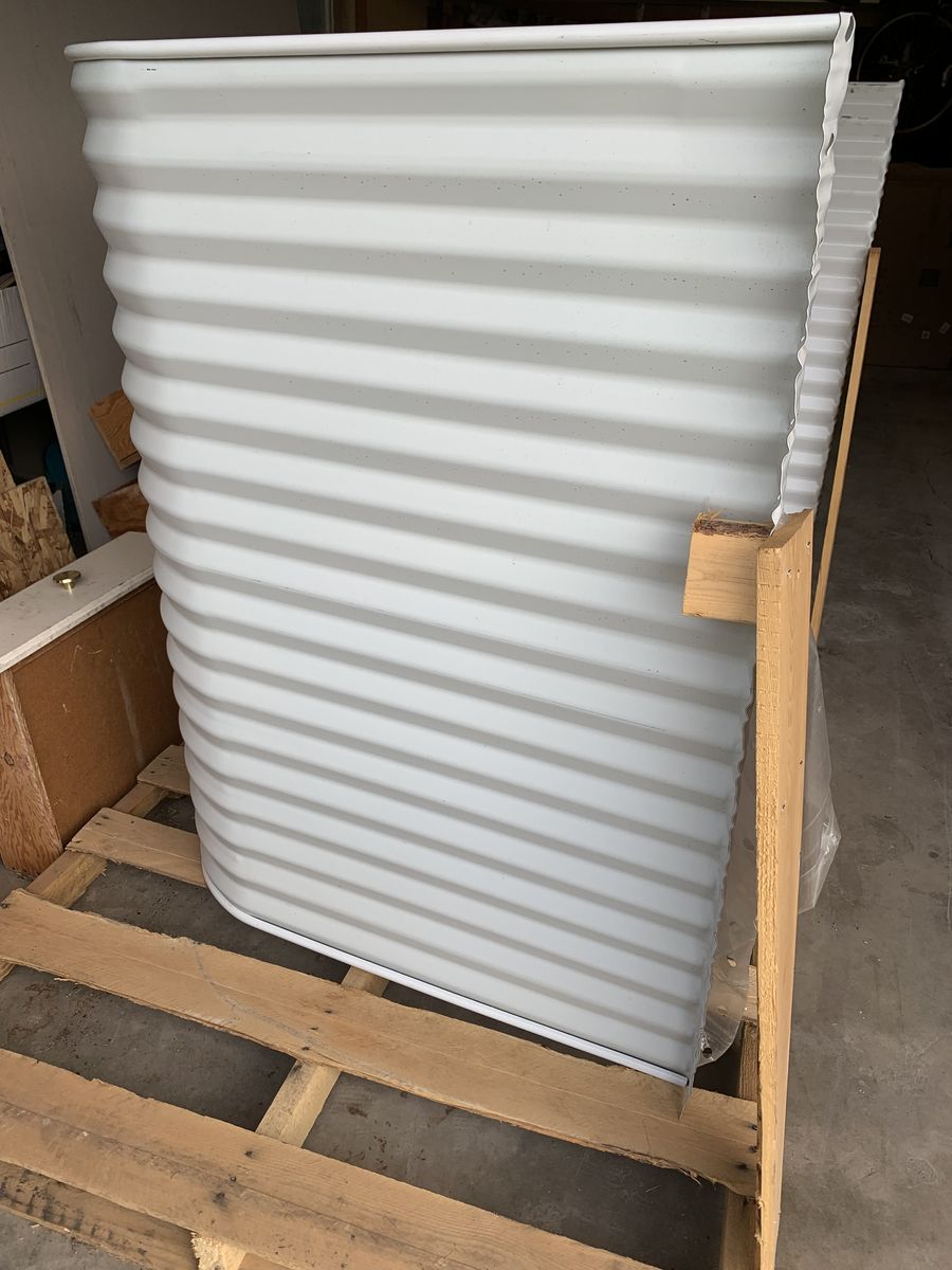 White Steel Egress Window Well