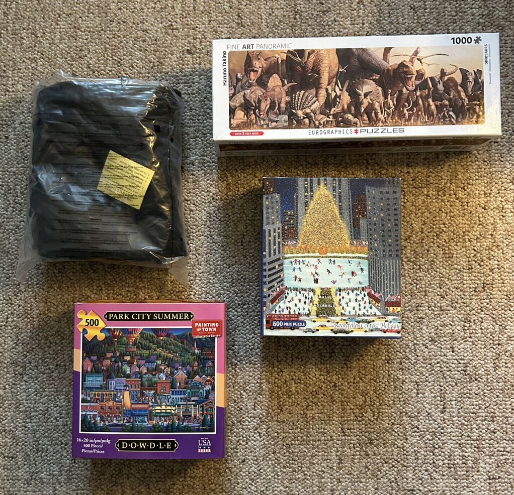 Puzzle Mat & Three Fun Puzzles