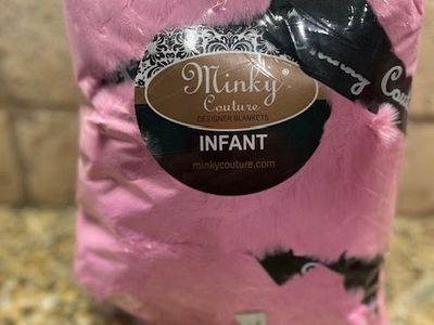 Minky Couture Hugs Infant Blanket - Taffy Pink - New in Plastic