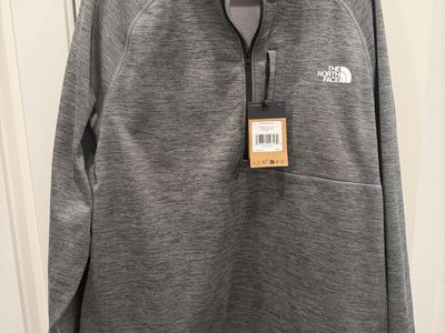 The North Face Men's Gray 1/4 Zip Pullover Fleece Jacket Size 2XL New With Tags