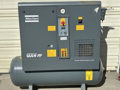 Atlas Copco GX4 FF Rotary Screw Air Compressor with Tank - Used