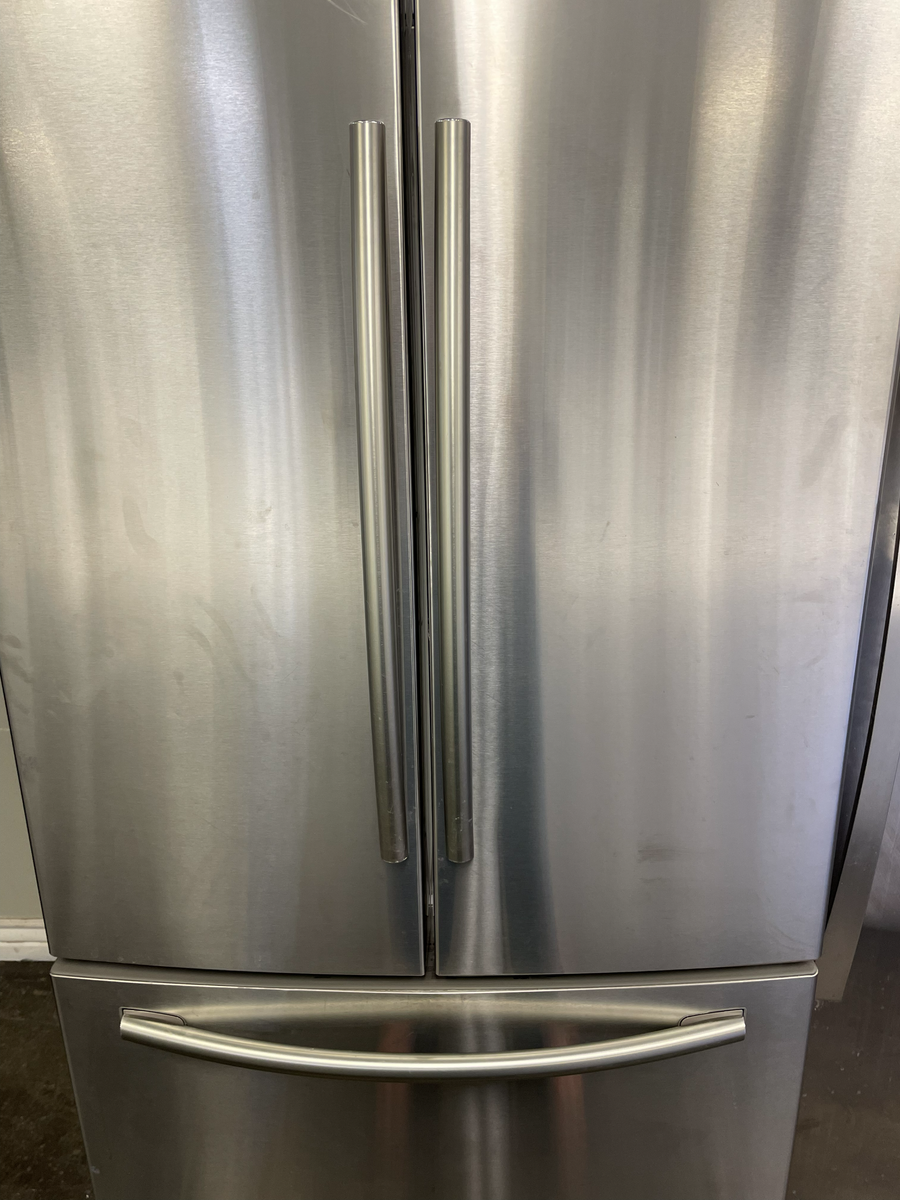 Stainless Steel French Door Refrigerator with Bottom Freezer - Sleek Design