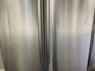 Stainless Steel French Door Refrigerator with Bottom Freezer - Sleek Design