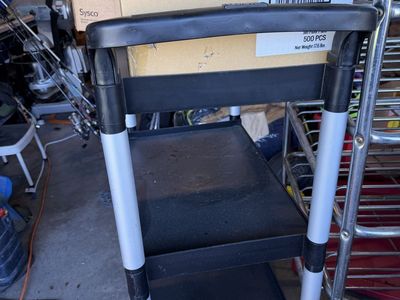Carlisle 3-Tier Utility Cart on Wheels – Heavy Duty Service Cart
