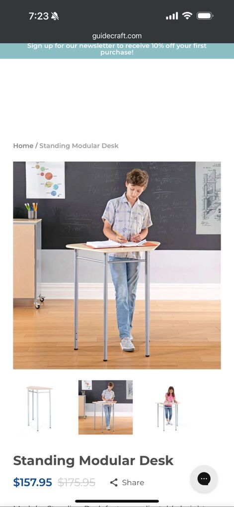 NEW Guidecraft Standing Modular Desk