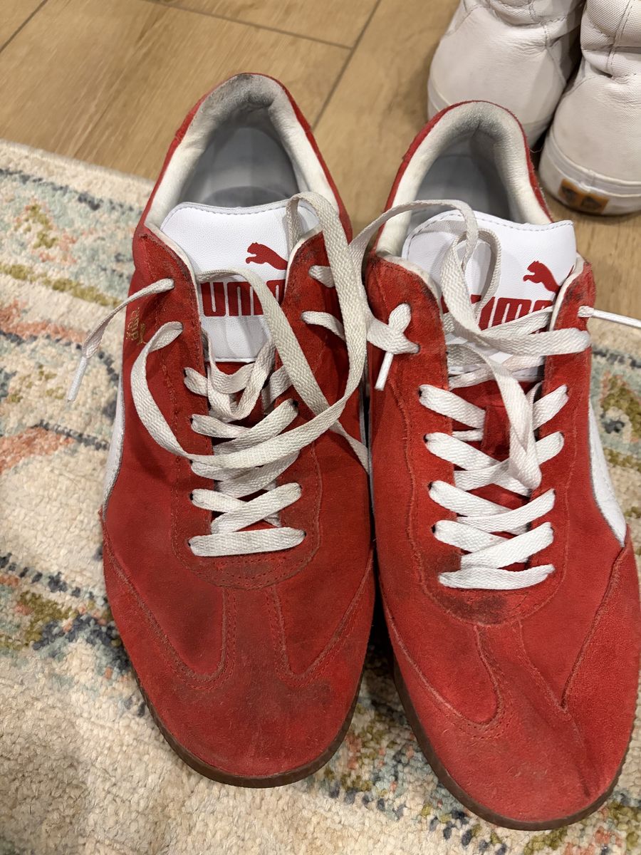 Puma Liga Red Suede Sneakers Men's Size 11 Casual Athletic Shoes