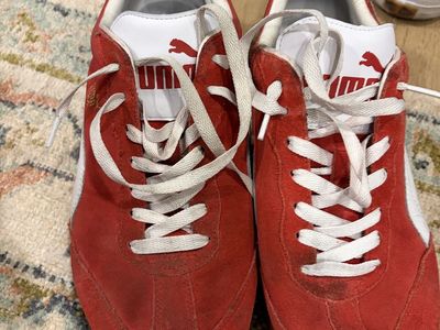 Puma Liga Red Suede Sneakers Men's Size 11 Casual Athletic Shoes